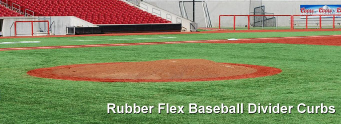 Rubber Flex Baseball Divider Curbs